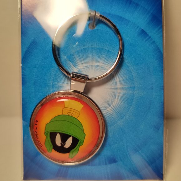 Looney Tunes Marvin The Martian Metal Keychain - Picture 1 of 3